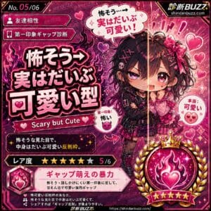怖そう→実はだいぶ可愛い型