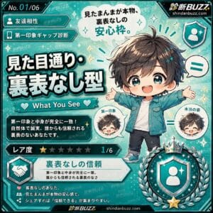 見た目通り・裏表なし型