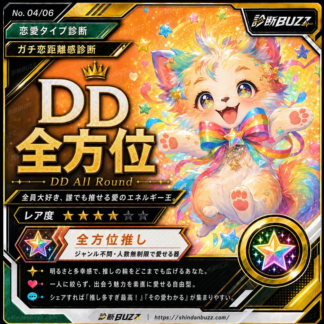 DD全方位 - ガチ恋距離感診断 あなたの推しへの距離は?