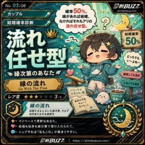 流れ任せ型・縁次第のあなた
