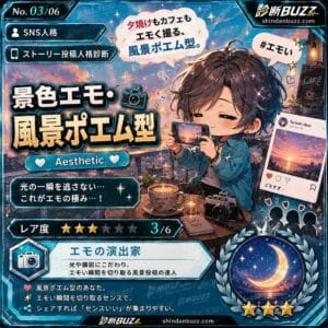 景色エモ・風景ポエム型