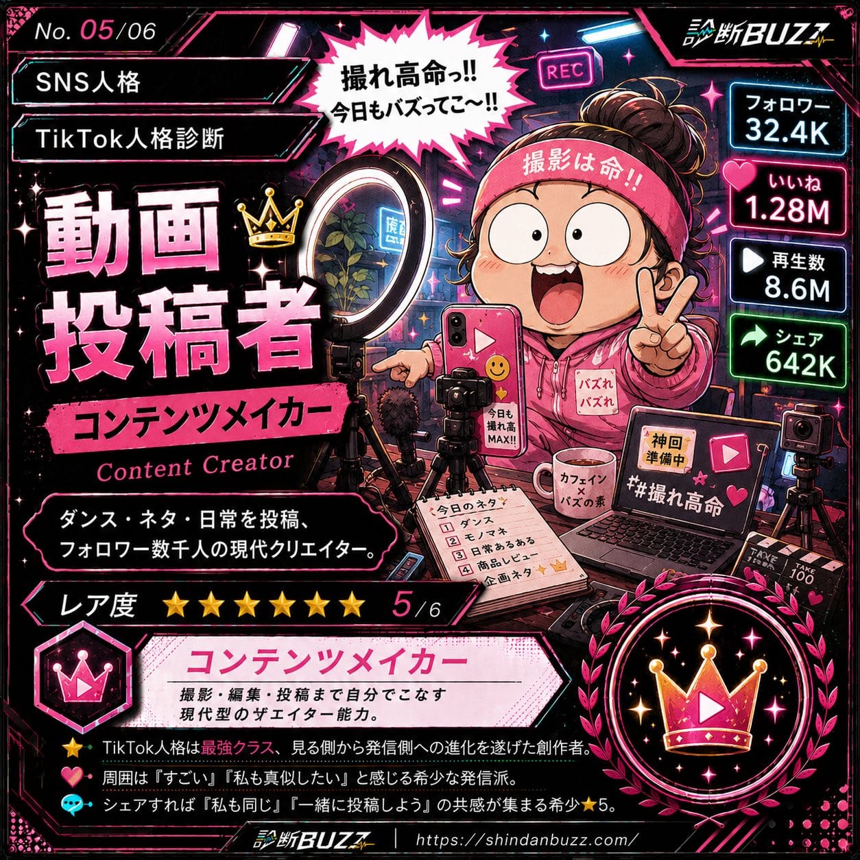 動画投稿者 - TikTok人格診断 あなたのTikTok人格タイプは?