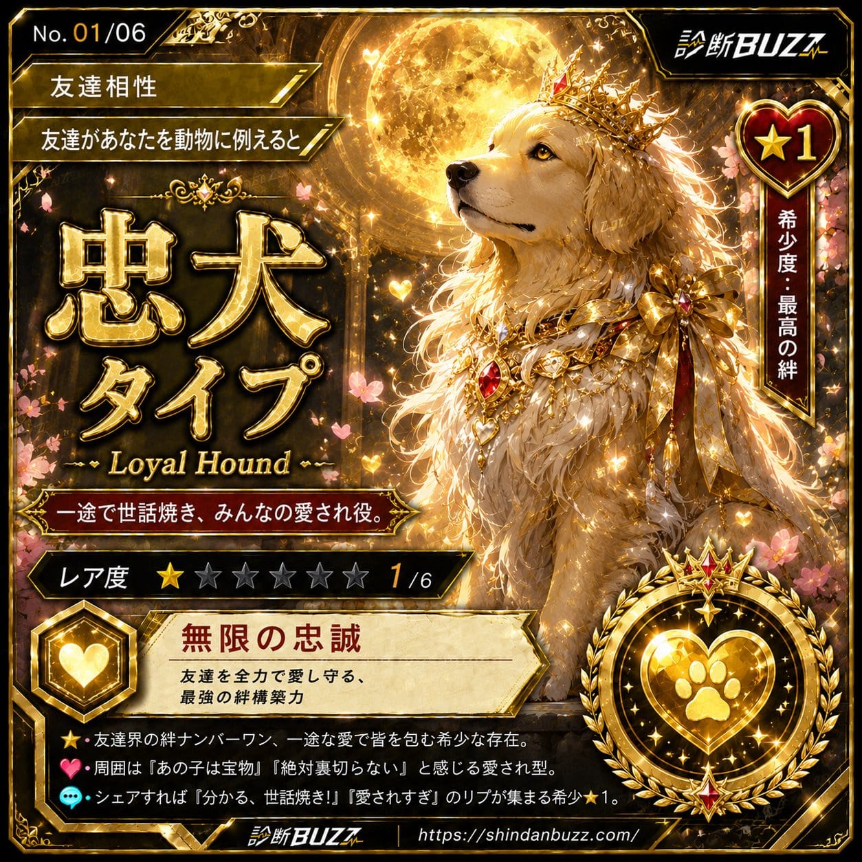 忠犬タイプ - 友達があなたを動物に例えると診断 友達から見たあなたは何の動物?