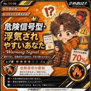 危険信号型・浮気されやすいあなた