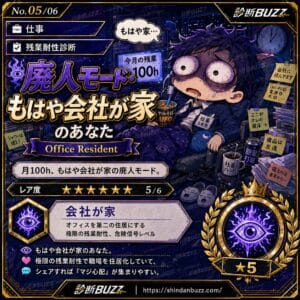 廃人モード・もはや会社が家のあなた