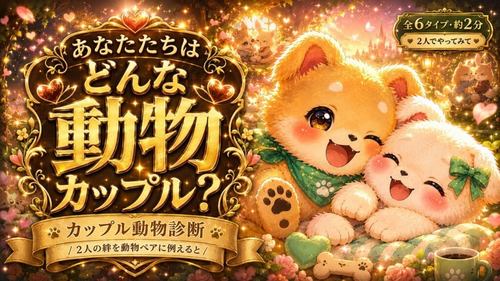 カップル動物診断 あなたたちは“どんな動物カップル”?2人の相性と絆がわかる