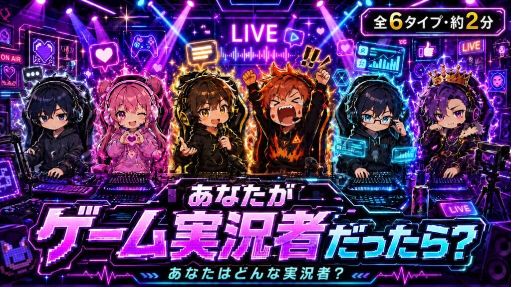 あなたがゲーム実況者だったら診断 あなたはどんな実況者?