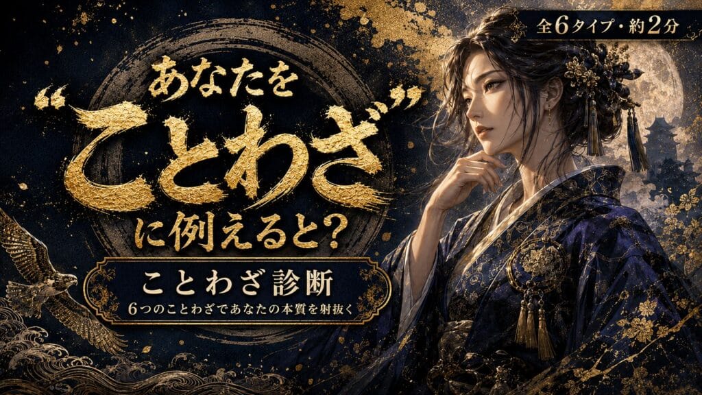 ことわざ診断 あなたの生き方を“ことわざ”に例えると?座右の銘がわかる