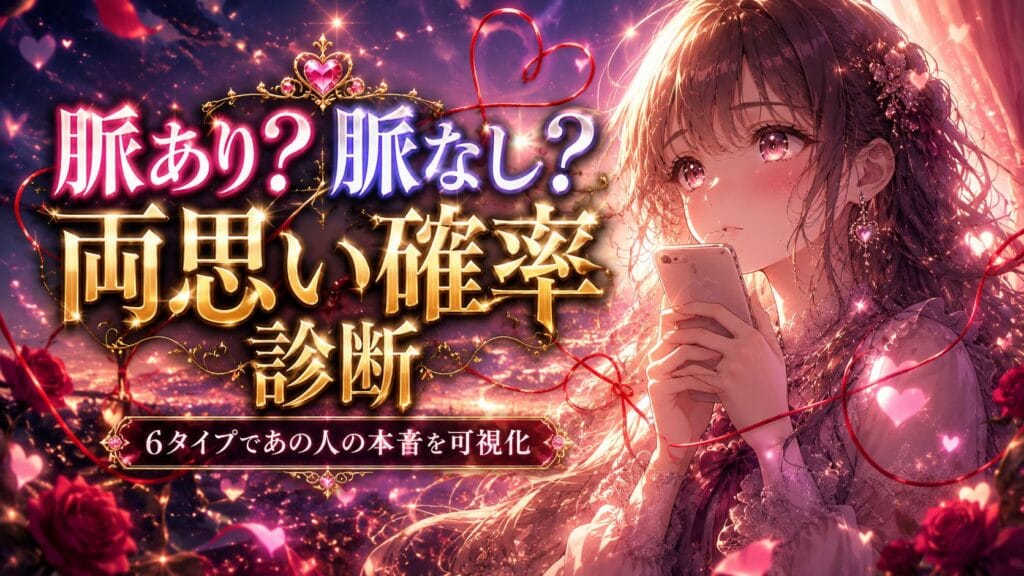 あの人はあなたに脈あり?脈なし?両思い確率診断