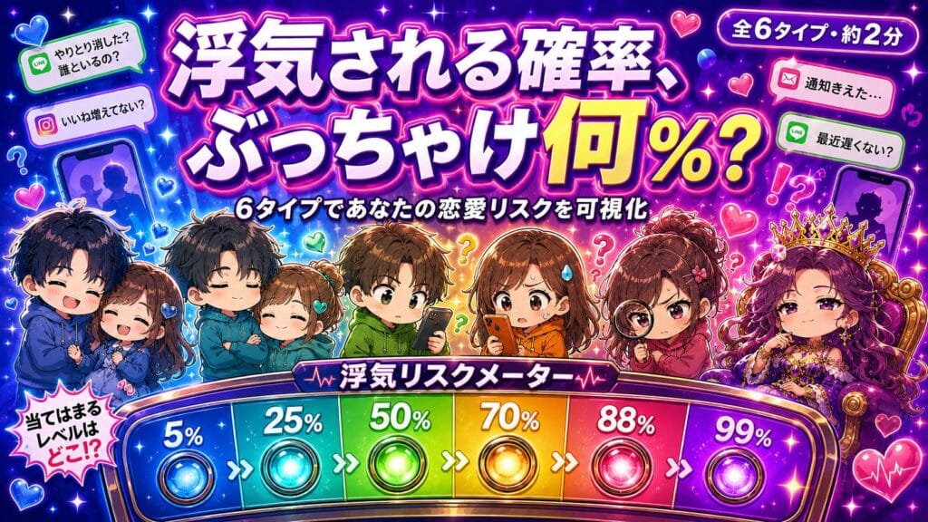 あなたが浮気される確率、ぶっちゃけ何%?