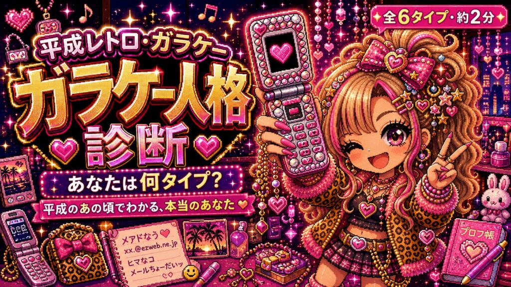 平成レトロ・ガラケー人格診断 あなたは何タイプ?