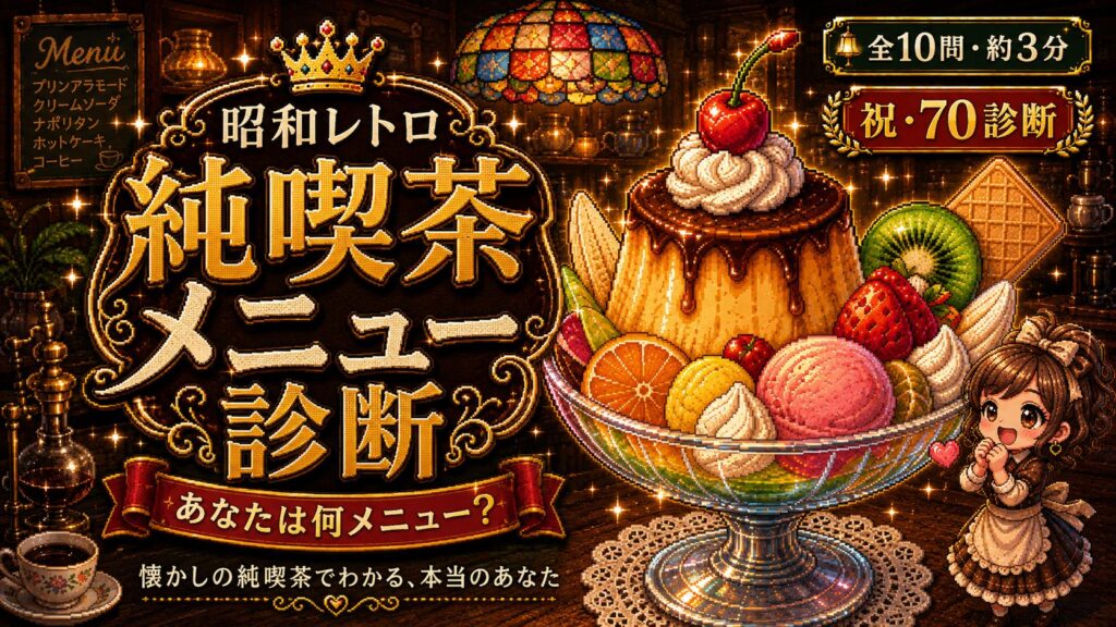 昭和レトロ純喫茶メニュー診断 あなたは何メニュー?