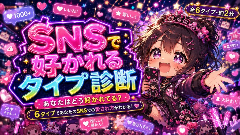 SNSで好かれるタイプ診断 あなたはどう好かれてる？