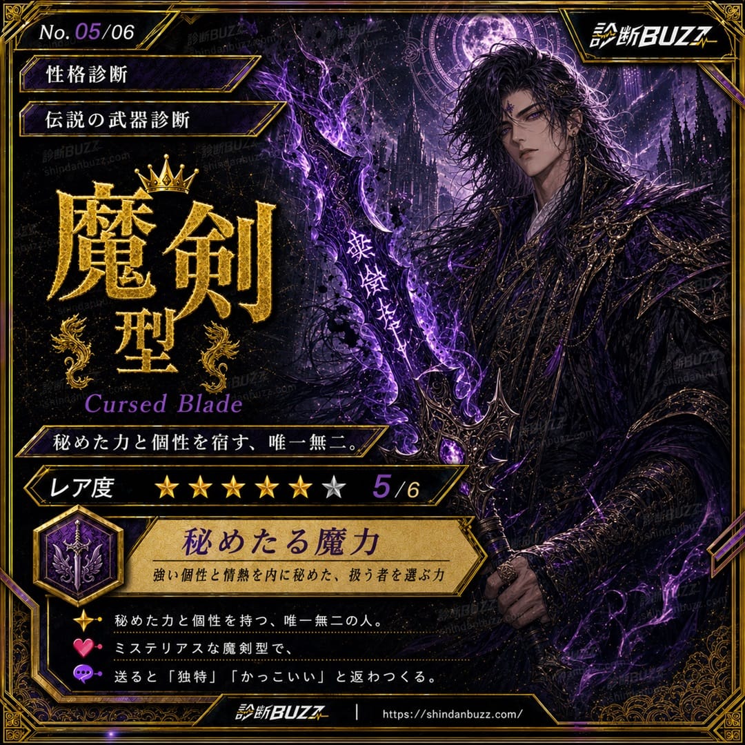 魔剣型 - 伝説の武器診断 あなたを伝説の武器に例えると？