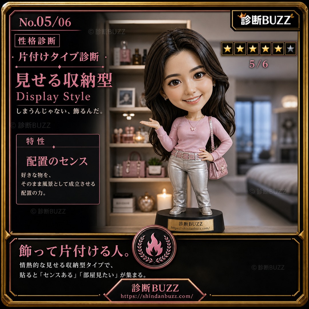 見せる収納型 - 片付けタイプ診断 あなたの部屋はどうなってる？