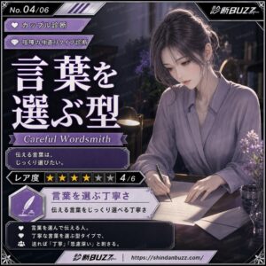 言葉を選ぶ型
