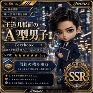 王道几帳面のA型男子