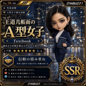 王道几帳面のA型女子