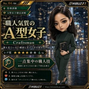 職人気質のA型女子