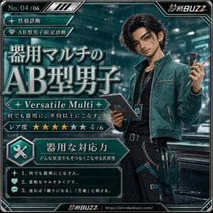 器用なマルチのAB型男子