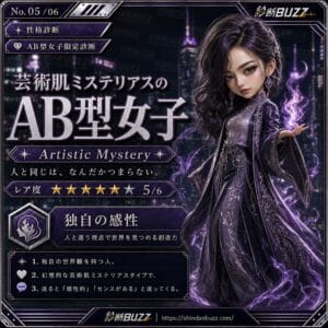 芸術肌ミステリアスのAB型女子