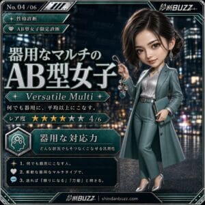器用なマルチのAB型女子
