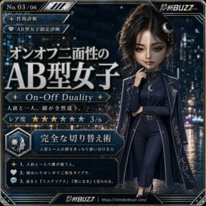 オンオフ二面性のAB型女子
