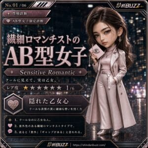 繊細ロマンチストのAB型女子