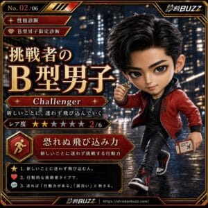 挑戦者のB型男子