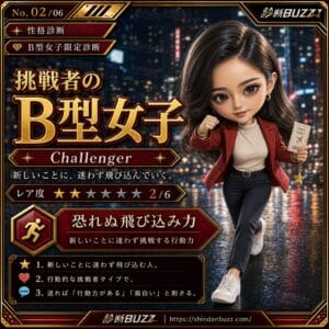 挑戦者のB型女子