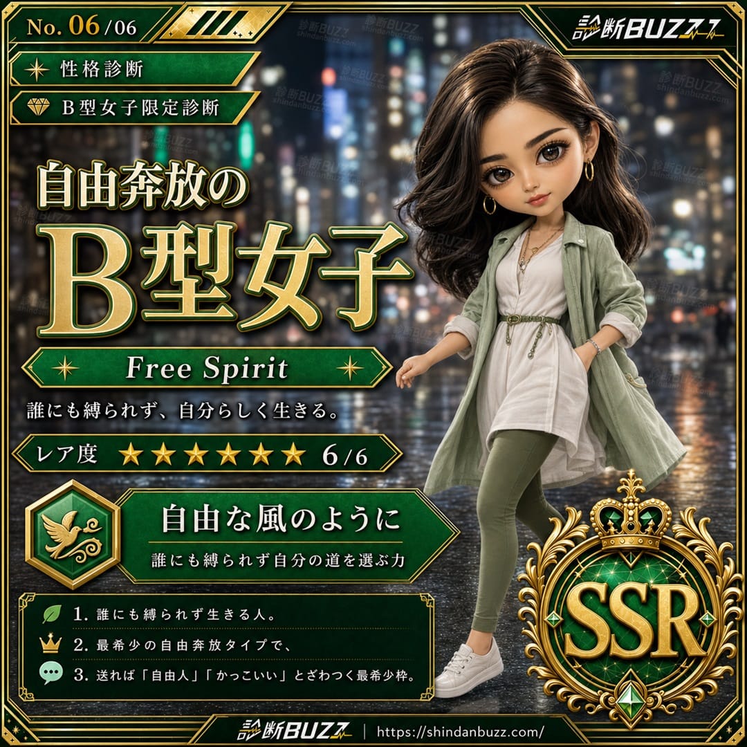 自由奔放のB型女子 - B型女子限定診断 あなたはB型女子の中で何タイプ？