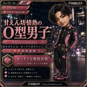 甘えん坊情熱のO型男子