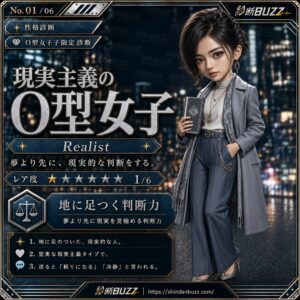現実主義のO型女子