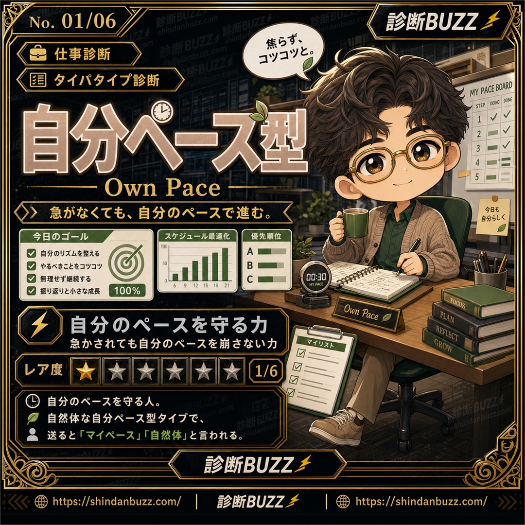 自分ペース型 - タイパタイプ診断 あなたのタイムパフォーマンス活用術は？