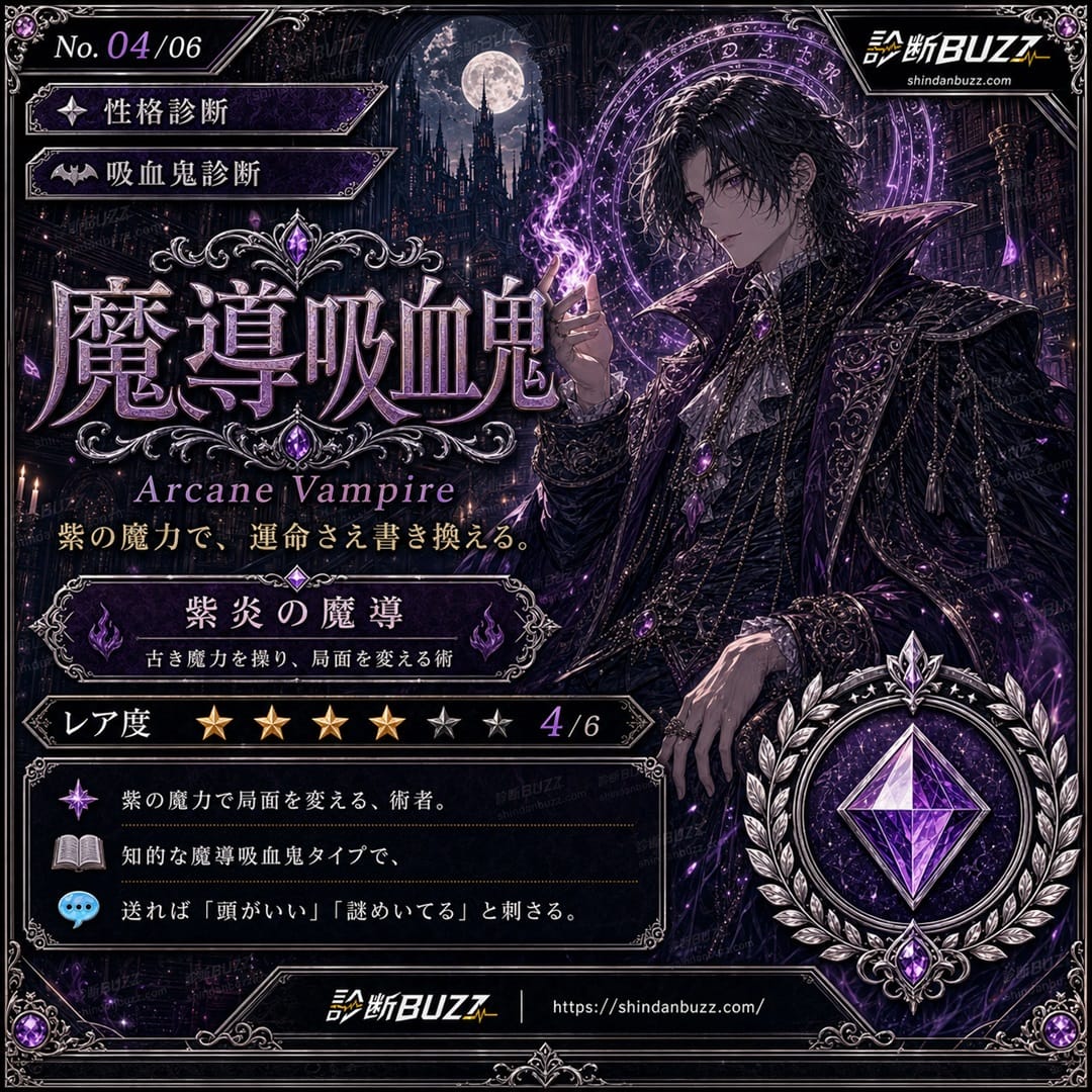 魔導吸血鬼 - 吸血鬼診断 あなたを吸血鬼に例えると？
