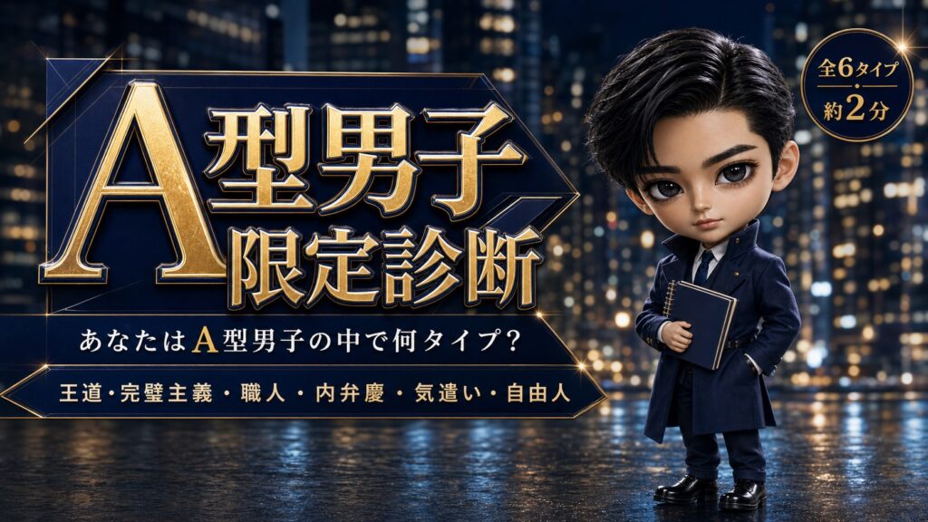 A型男子限定診断 あなたはA型男子の中で何タイプ？