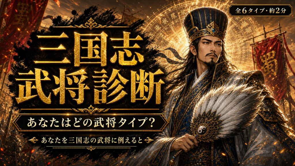 もし三国志の武将だったら診断 あなたはどの武将タイプ？