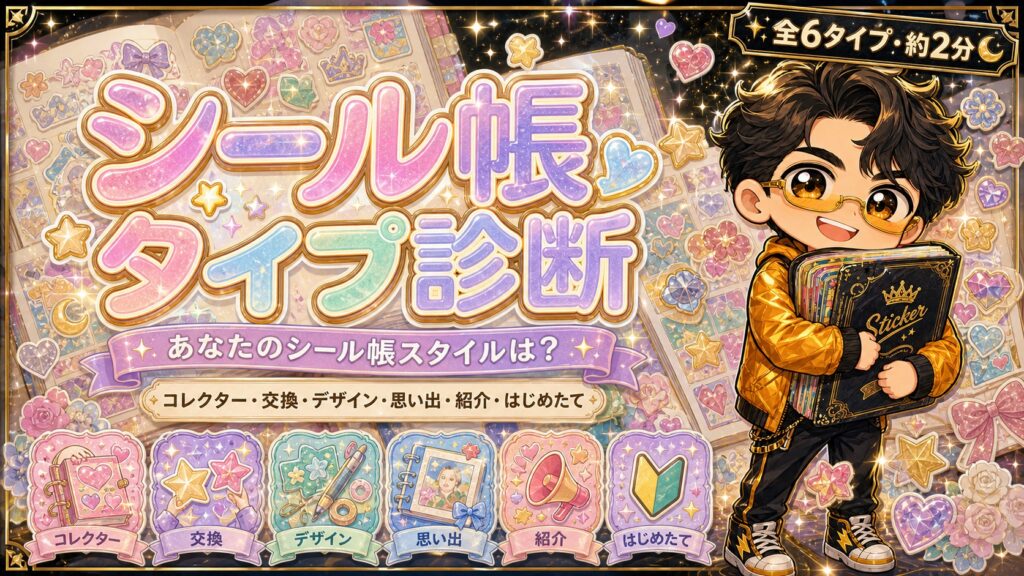 シール帳タイプ診断 あなたのシール帳スタイルは？