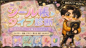 シール帳タイプ診断 あなたのシール帳スタイルは？